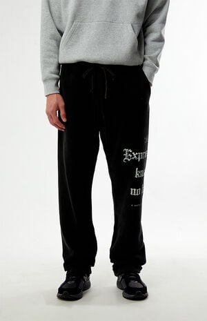 Black Expressions Baggy Sweatpants image number 1