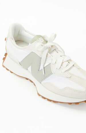 Women's White & Green 327 Sneakers image number 6