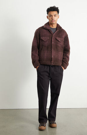 Cozy Vintage Relaxed Sherpa Trucker Jacket image number 4