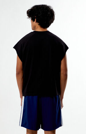 Black Cropped Raglan T-Shirt image number 3