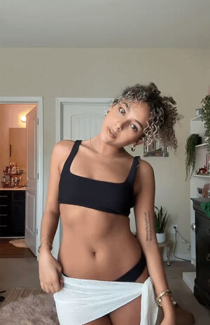 Eco Black Bianca Scrunch Square Neck Cropped Bikini Top image number 2