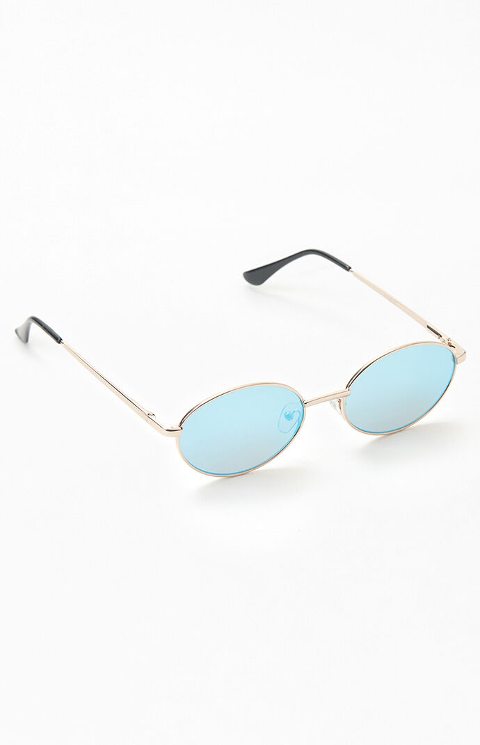Oval Metal Revo Lens Sunglasses