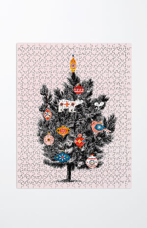 Pink Christmas Tree 200 Piece Jigsaw Puzzle image number 2