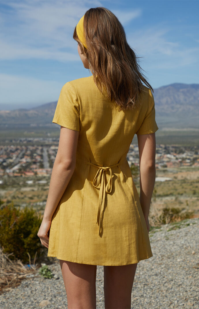 Button Front Linen Dress