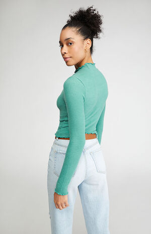 Chocolate Chip Cozy Mock Neck Top image number 4