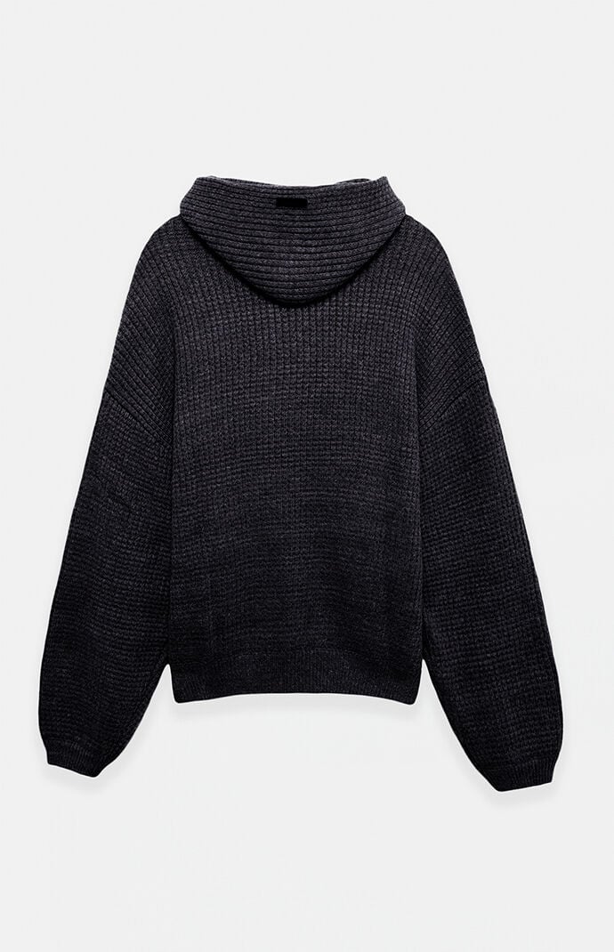 Fear of God ESSENTIALS Vintage Black Heavy Waffle Knit '90s Hoodie