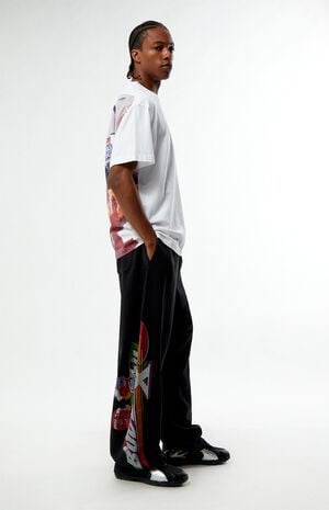 Bud Bowl Black Ten Open Hem Baggy Sweatpants image number 1