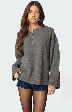 Montana Oversized Button Sweater image number 1