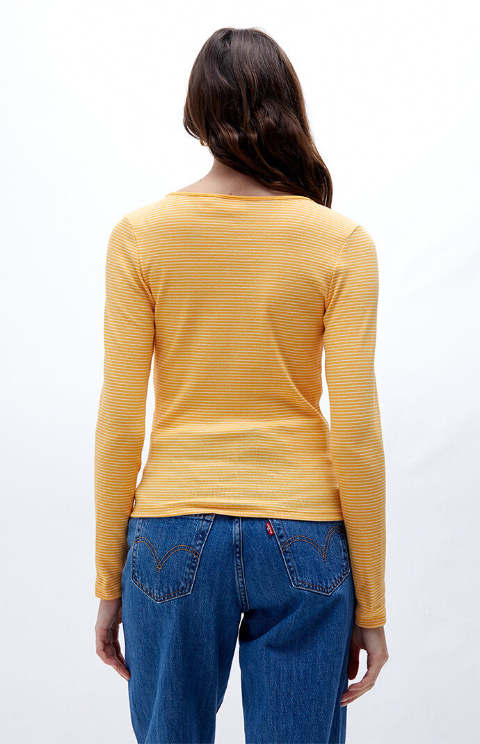 Yellow honey shirt pacsun top