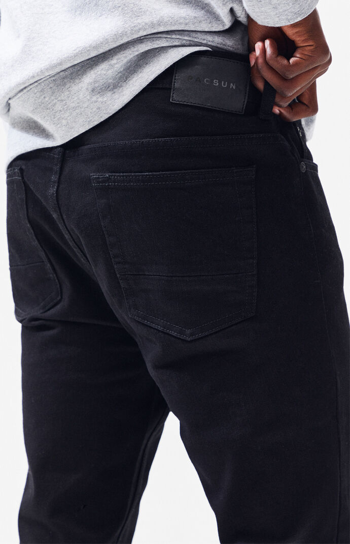 pacsun stacked skinny denim black