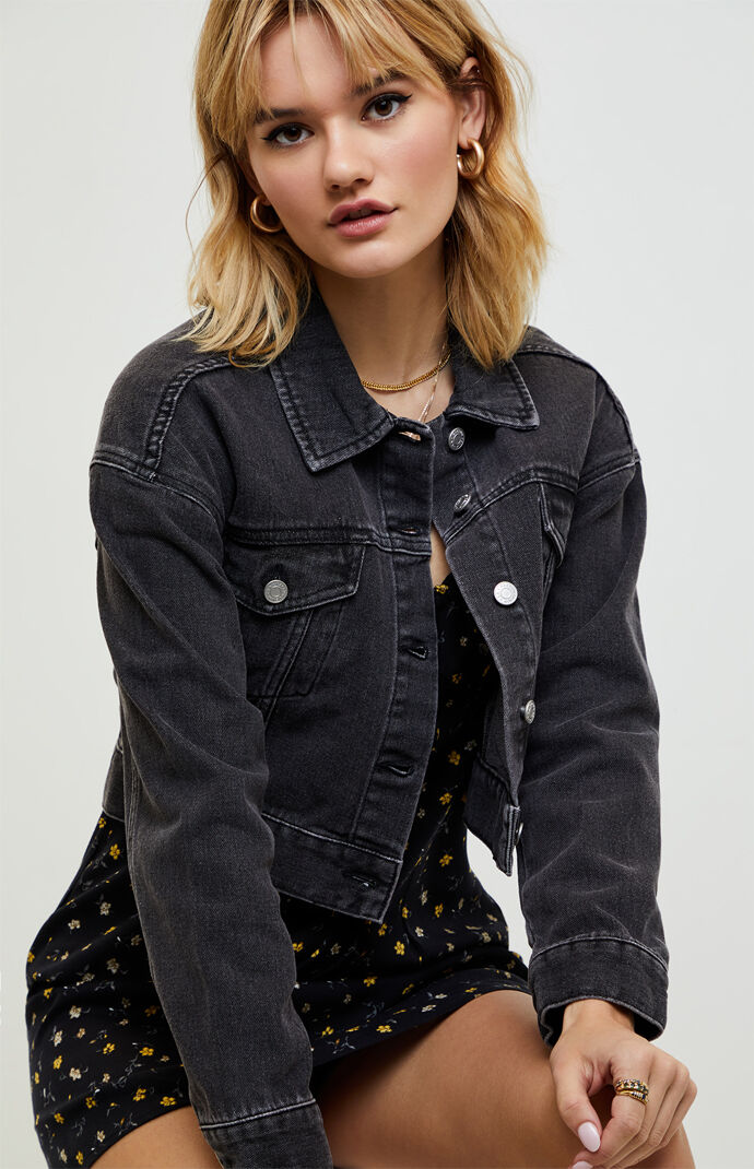 Tapered Cropped Trucker Jacket