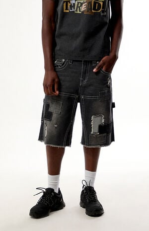 Vinny Big T Black Baggy Carpenter Shorts image number 2