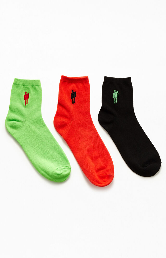 3-Pack Billie Eilish Quarter Socks