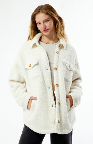 Overlander Solid Button Front Fleece Jacket image number 1