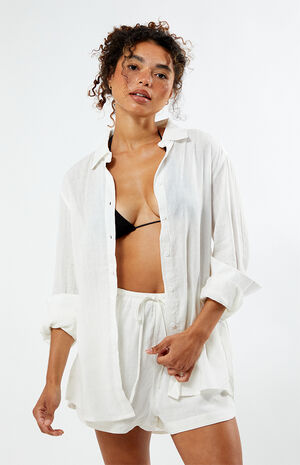 Textured Overswim Long Sleeve Shirt image number 1