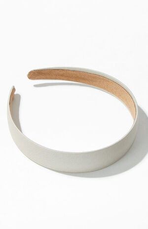 Ivory Satin Headband image number 2