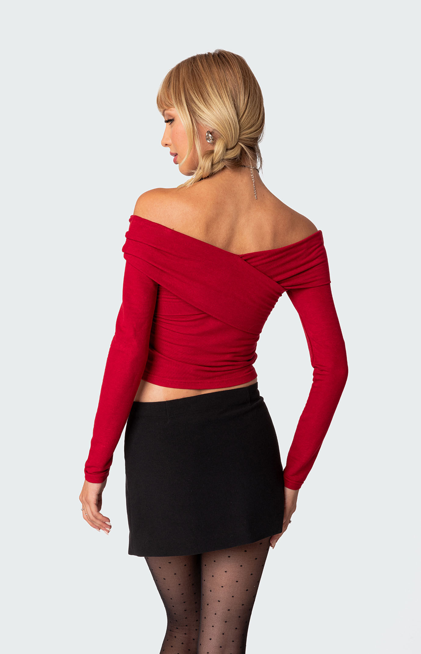 Edikted Crossover Off The Shoulder Top
