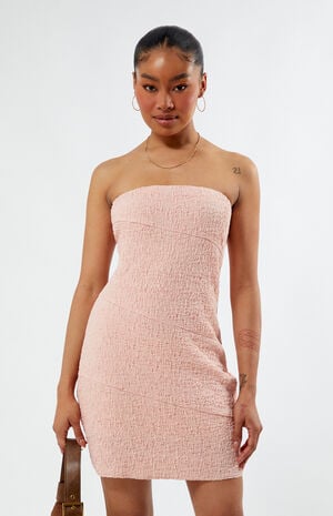 Seamed Strapless Mini Dress image number 1