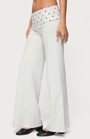 Reeva Polka Dot Fold Over Pants image number 2