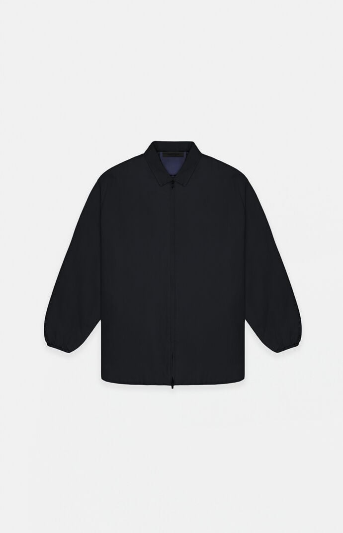 Kids Fear of God Essentials Overdye Black Denim Filled Shirt