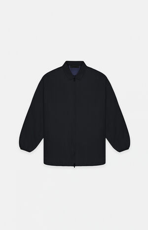 Essentials Overdye Black Denim Filled Shirt Jacket image number 1