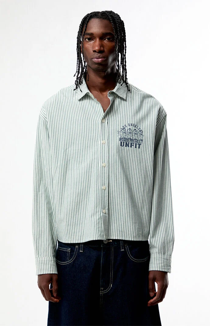 Pacsun Academy Striped Long Sleeve Shirt