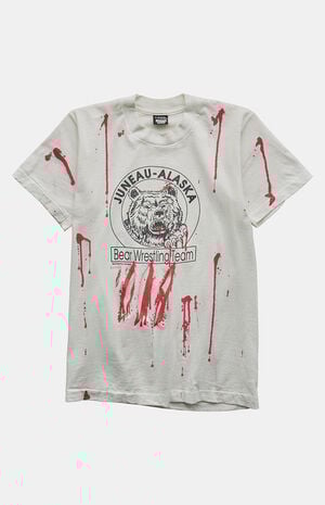 90s Bear Wrestling Team Graphic T-Shirt image number 1
