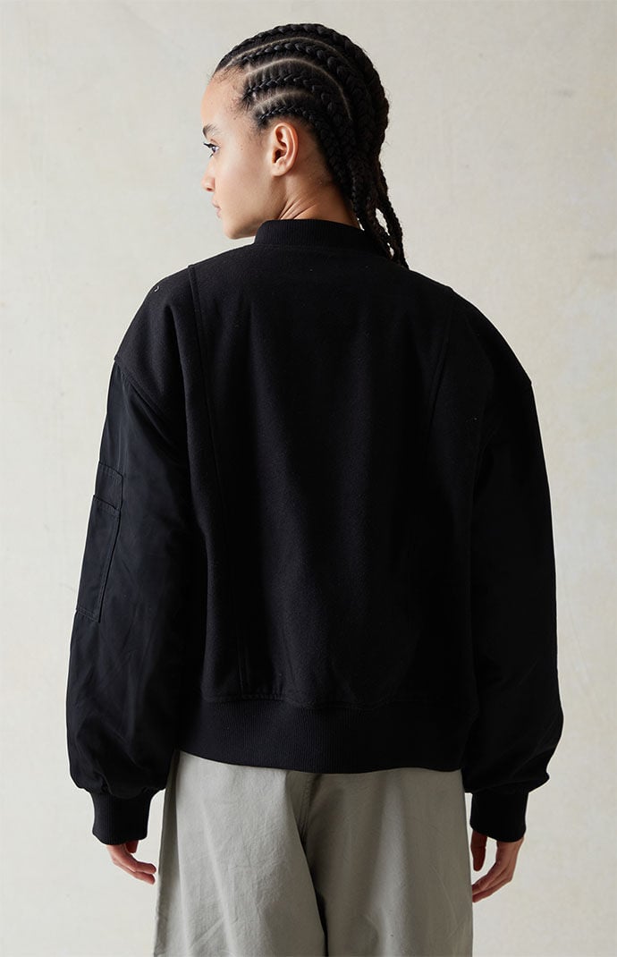 Pacsun black outlet bomber jacket