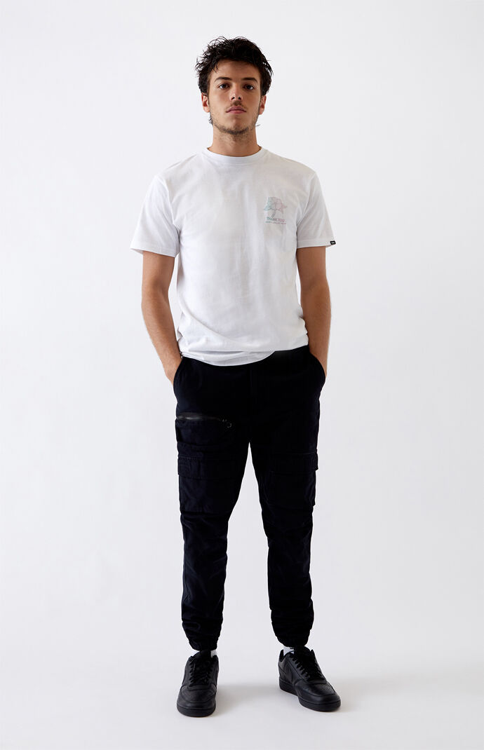 Black Slim Cargo Jogger Pants