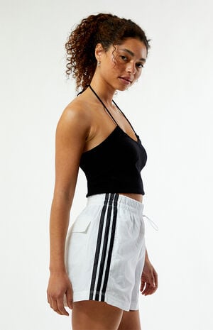 White 3-Stripes Woven Shorts image number 2