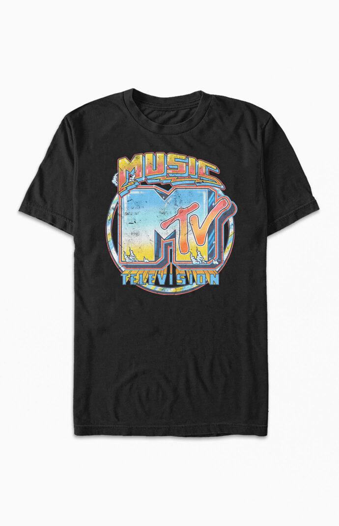 Brushed Music Detail MTV Logo T-Shirt