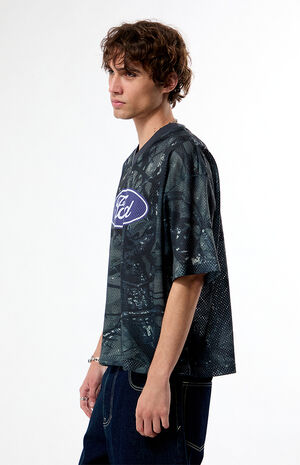 Emblem Logo Tree Camo Mesh Short Sleeve Jersey image number 3