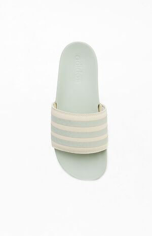 Women's Green Adilette Comfort Slide Sandals image number 5