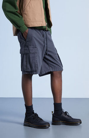 Black Baggy Cargo Shorts image number 3