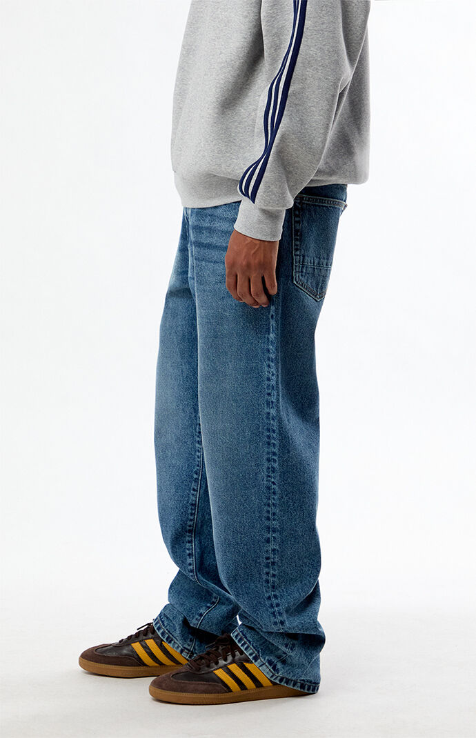 Pacsun Logan Relaxed Straight Jeans Medium Blue