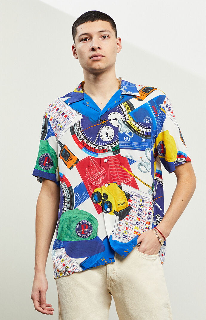 Oceans Challenge Short Sleeve Button Up Shirt