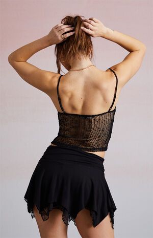 Lace Asymmetrical Mini Skort image number 5