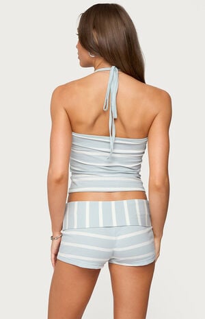 Lorenza Striped Halter Top image number 3