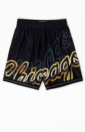 Chicago Bulls Big Font Mesh Basketball Shorts