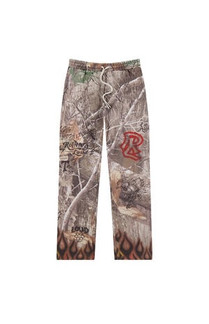 Goth Flame Baggy Sweatpants image number 1