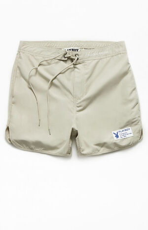 By PacSun Scallop 15" Swim Trunks image number 1