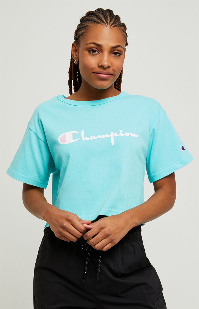 cropped champion t shirt