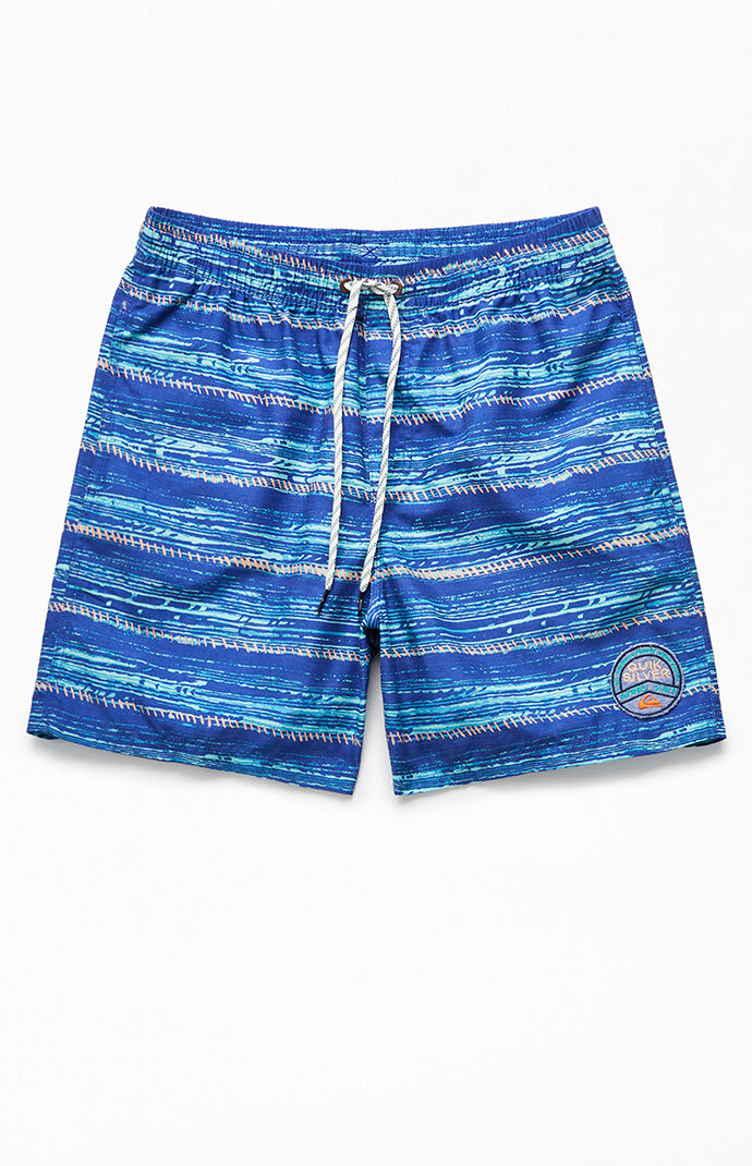 Ethnic Print 16.5" Swim Trunks