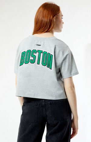 Boston Celtics Retro Classic Cropped T-Shirt image number 3