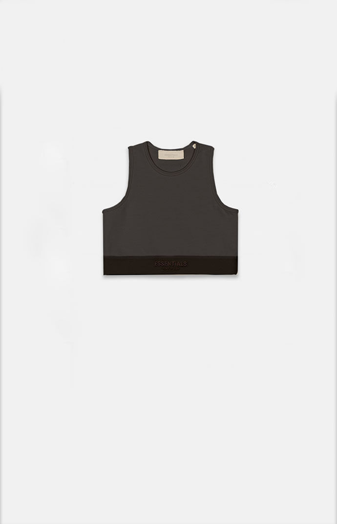Fear of God Essentials Women's Off Black Sport Tank Top | PacSun