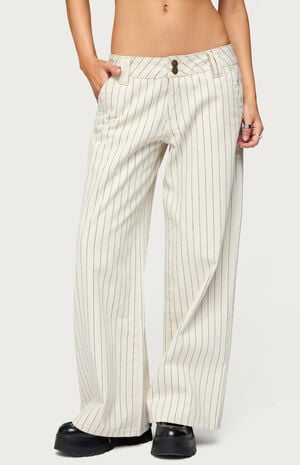 Petite Cory Striped Low Rise Jeans image number 1