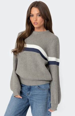 Nautical Striped Oversized Sweater Nautical Striped Oversized Sweater image number 3