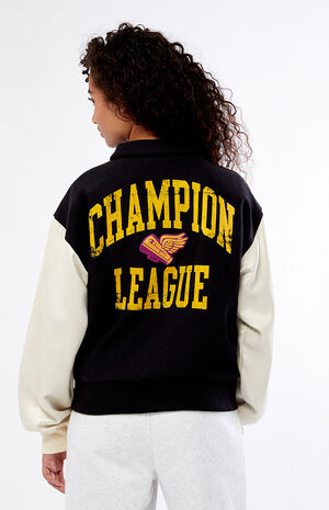 Black Letterman Patch Jacket image number 3