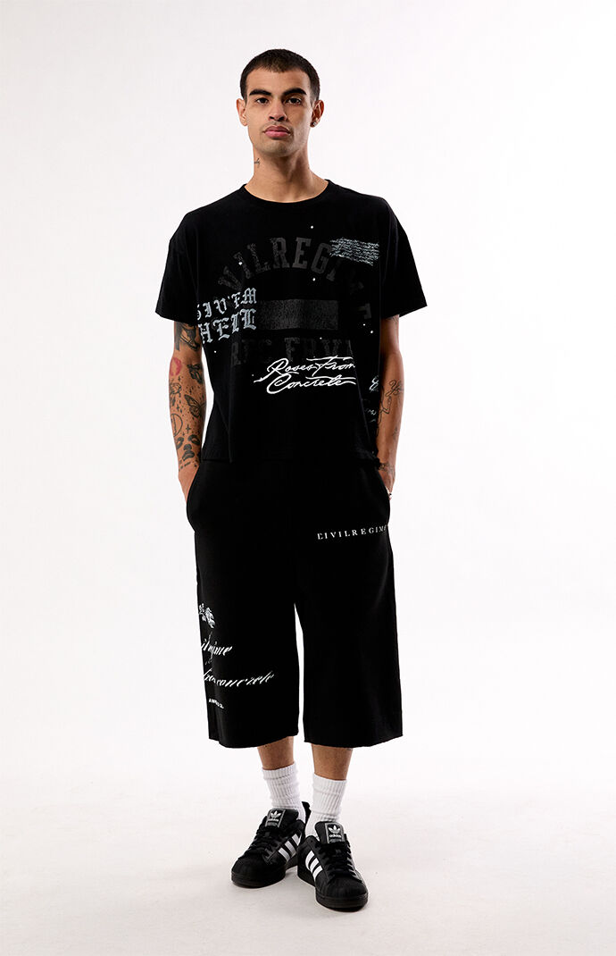 Civil Black RFC Lounger Fleece Sweat Shorts | Pacsun
