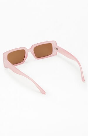 Pink Square Plastic Sunglasses image number 2